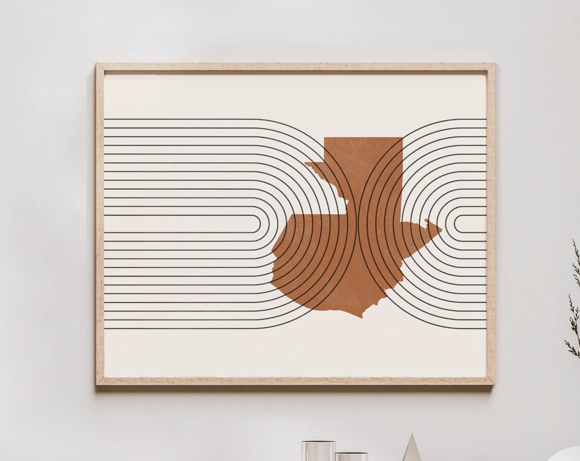 Guatemala Mid-Century Map Retro Decor Art Print