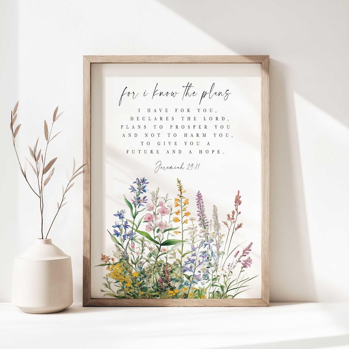Jeremiah 29:11 Farmhouse Bible Verse Art Print - Image 2