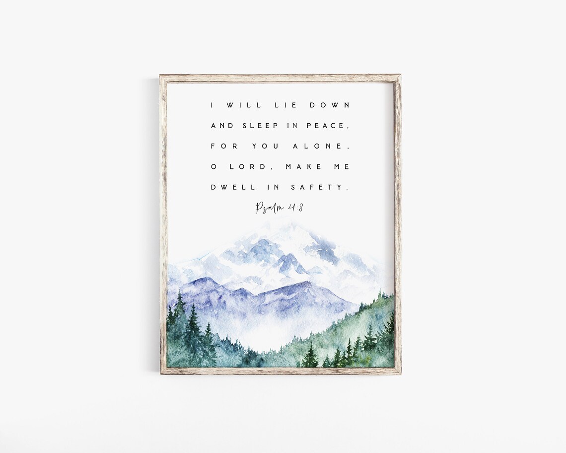 Psalm 48, Watercolor Bible Verse Art Print - Image 2