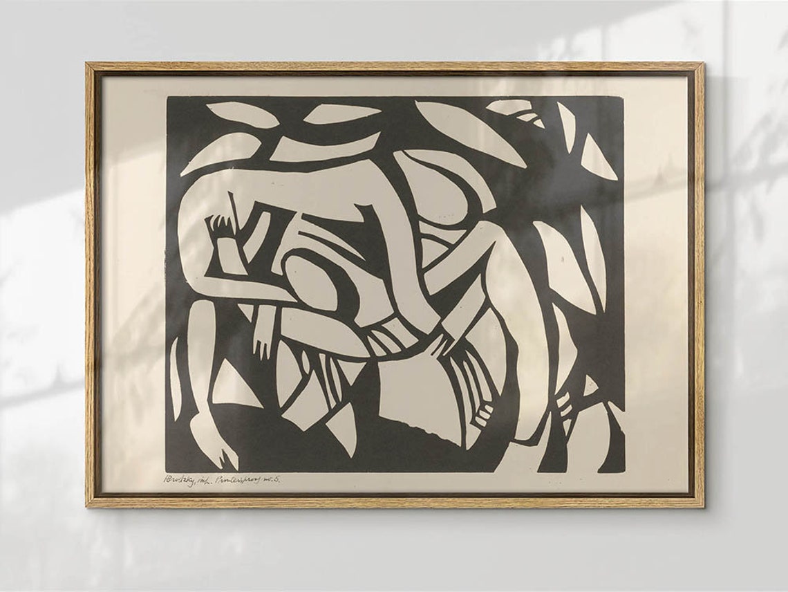 Of Horizontal Black And White Abstract Painting Wall Art For Living Room Classy Sophisticated Print