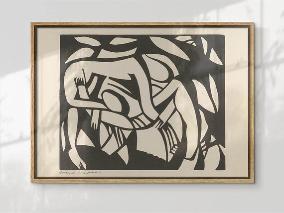Of Horizontal Black And White Abstract Painting Wall Art For Living Room Classy Sophisticated Print