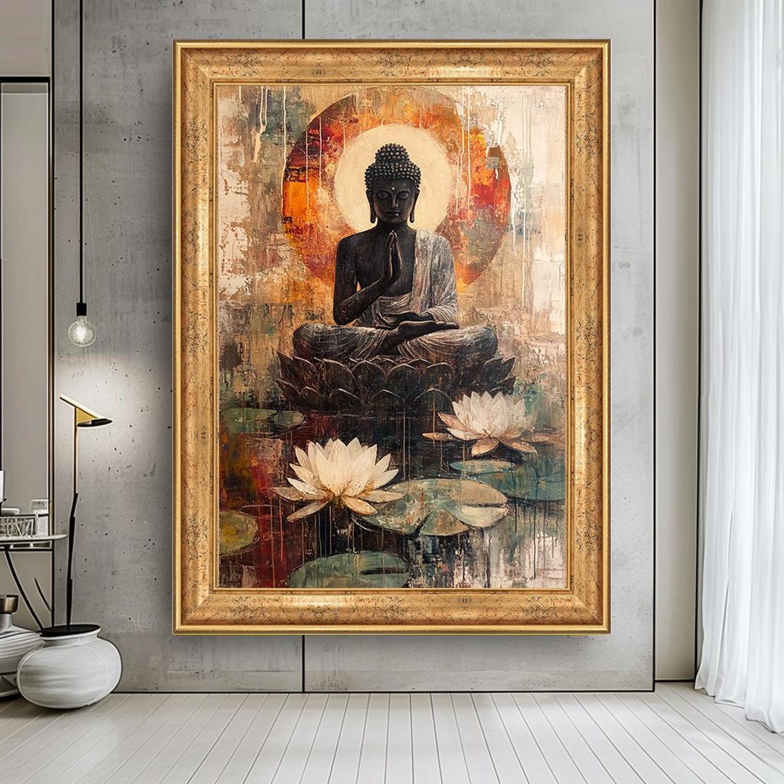 Buddha Canvas Art Zen Painting For Meditation Room