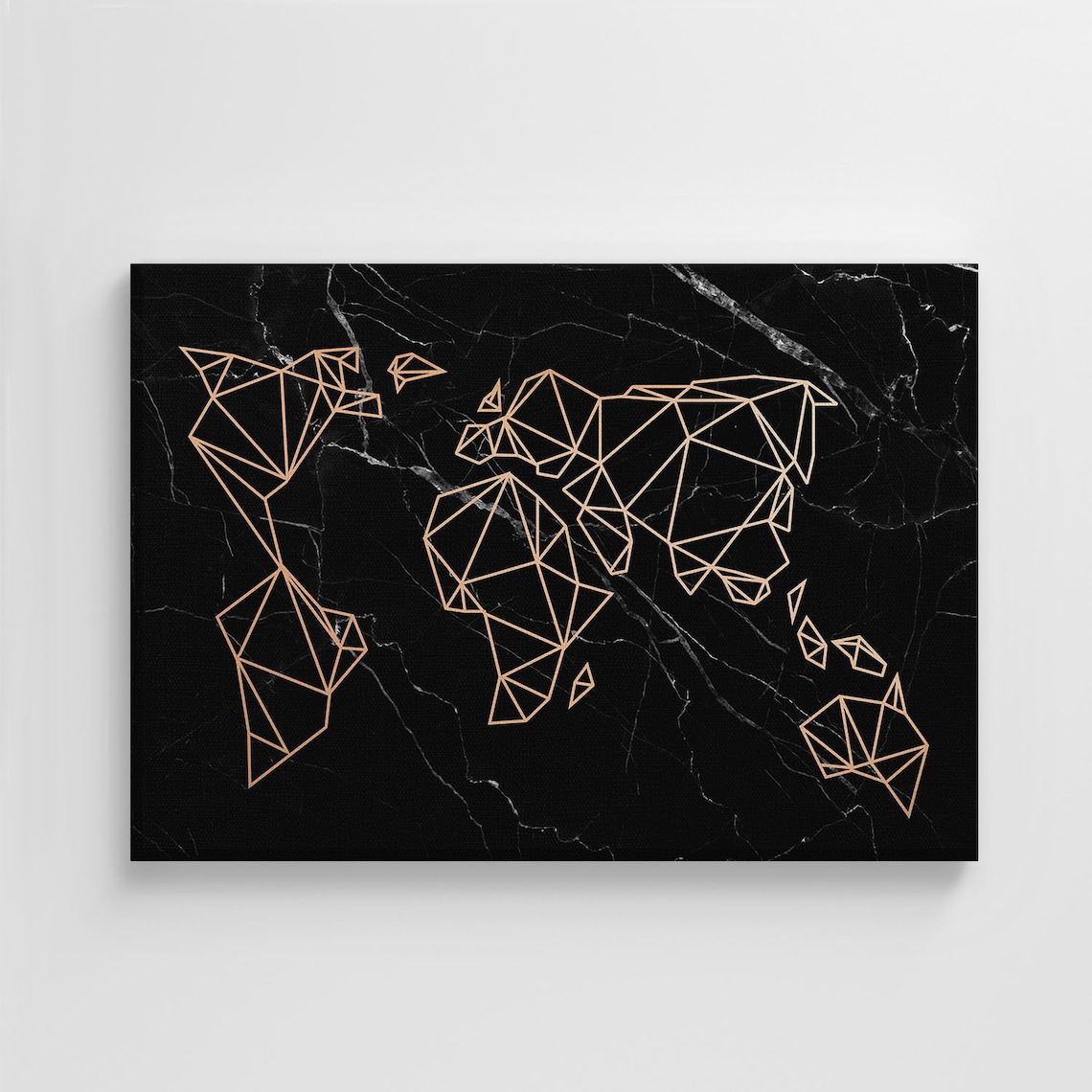 Geometric World Map, Stylish Home Decoration