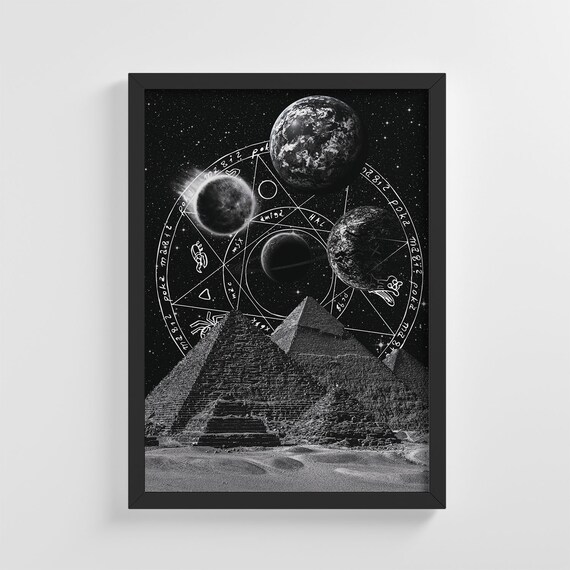Egyptian Ancient Stars Map, Stylish Modern Art Print