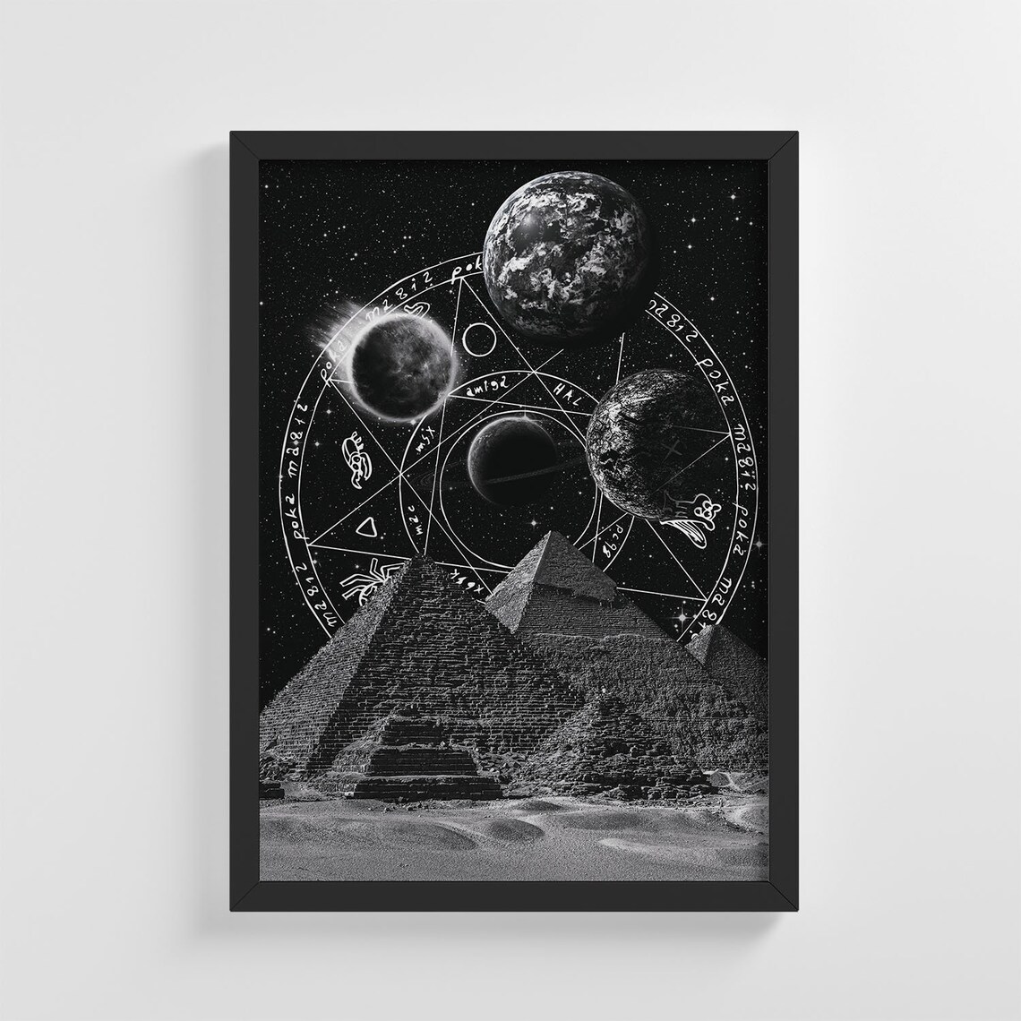 Egyptian Ancient Stars Map, Stylish Modern Art Print