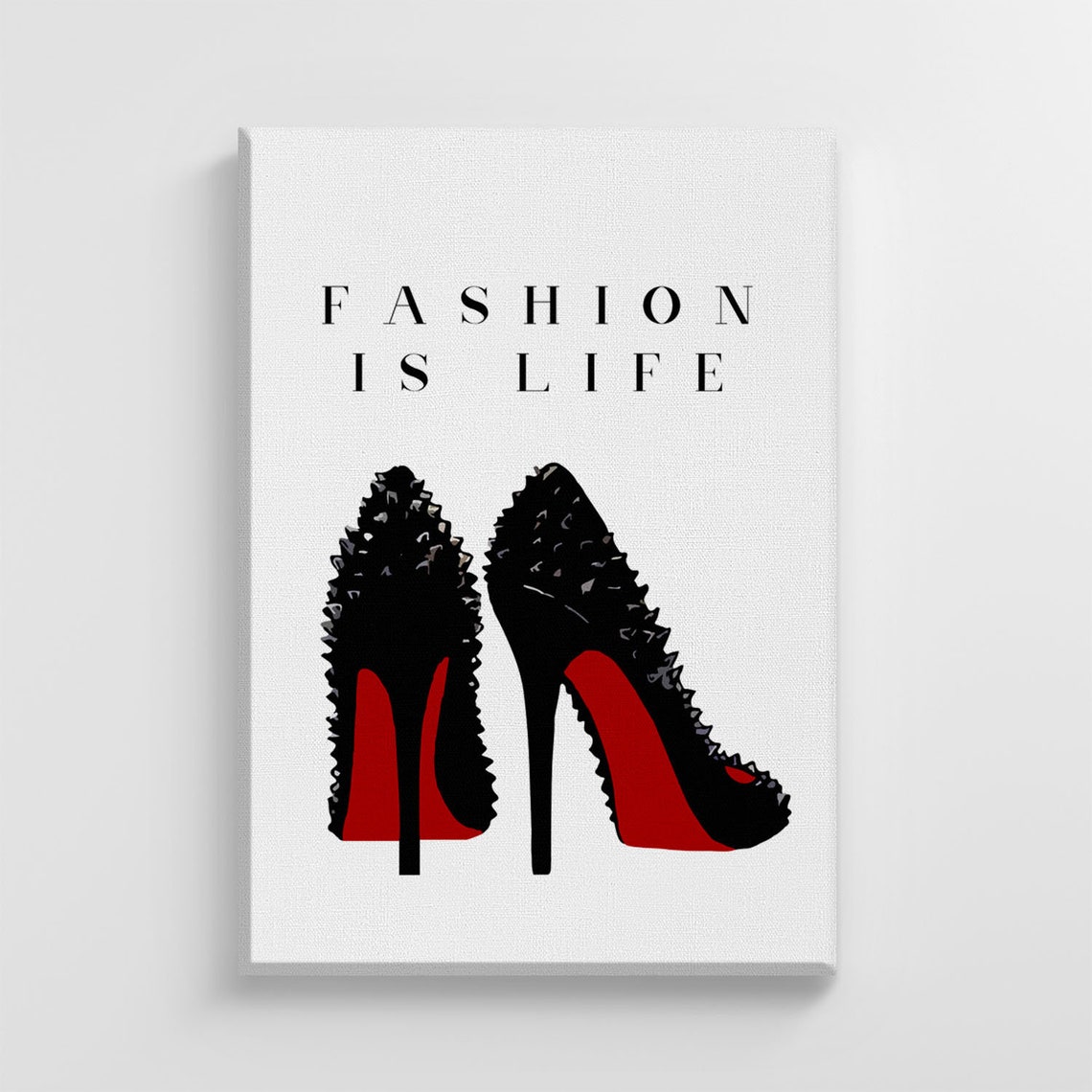 Fashion Is Life Girl Woman Quote Large Art Print Stylish Modern Home Decoration Wall Art Nursery Decor Living Room Ic215