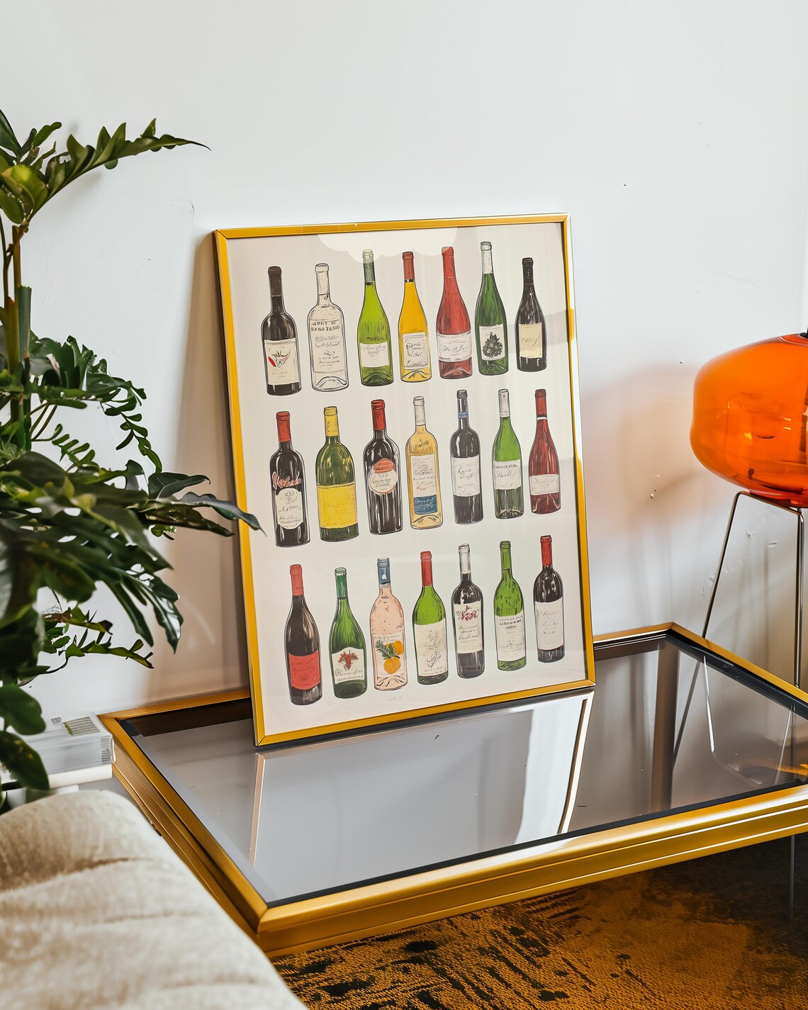 Retro Vintage Wine Bottle Illustration Art Print - Image 4