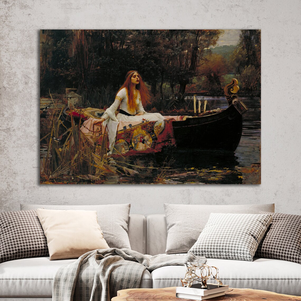 J W Waterhouse The Lady of Shalott Pre-Raphaelite Classic Art Reproduction Poster - Image 2