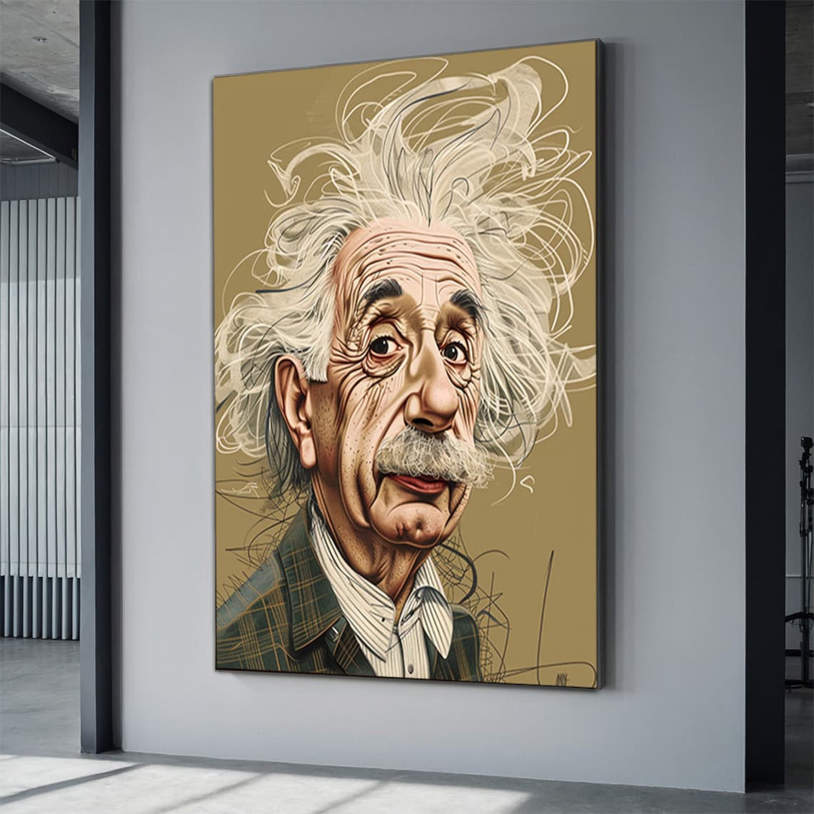Einstein Illusion Portrait, Pop Art Poster