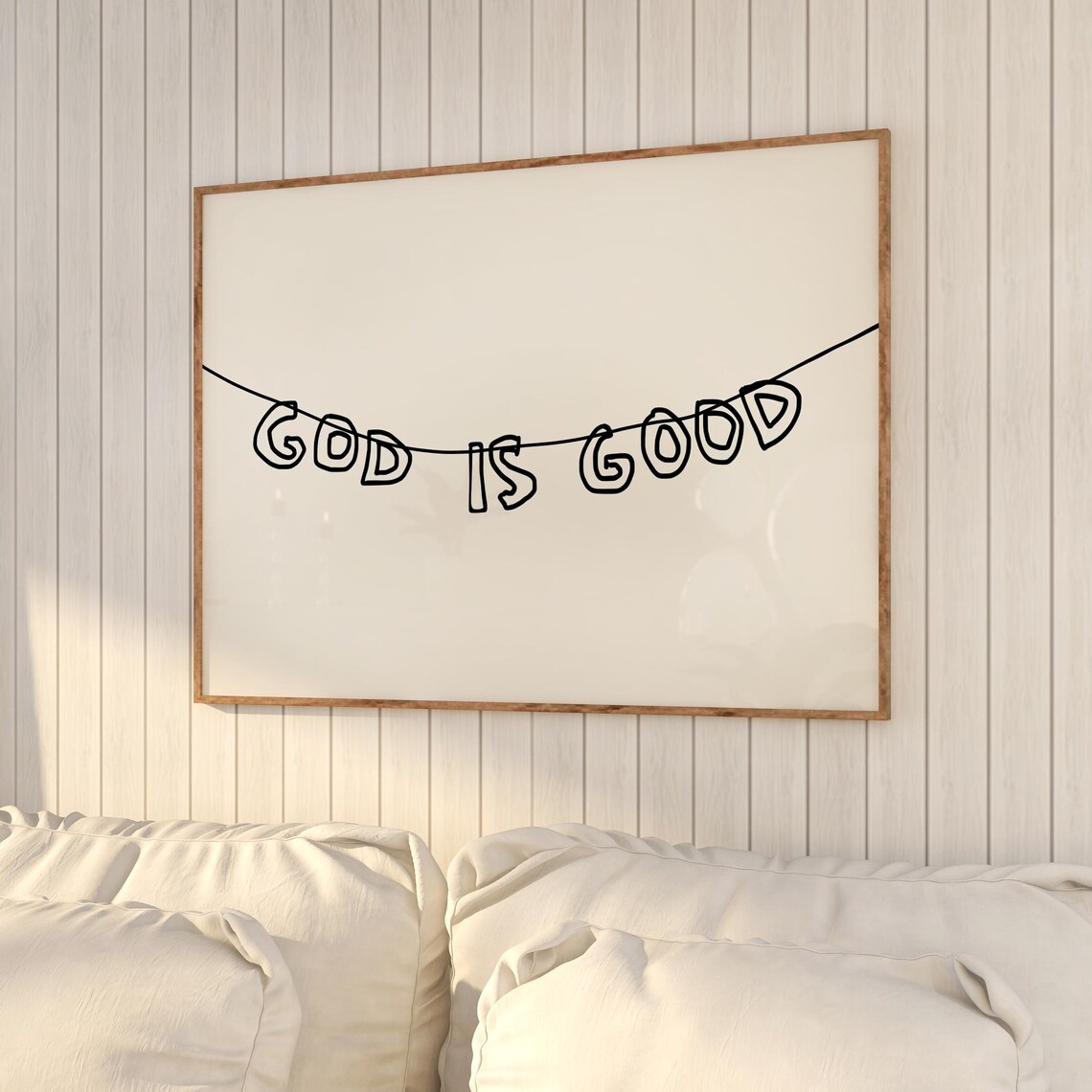 God Is Good Print, Minimalist Christian Art