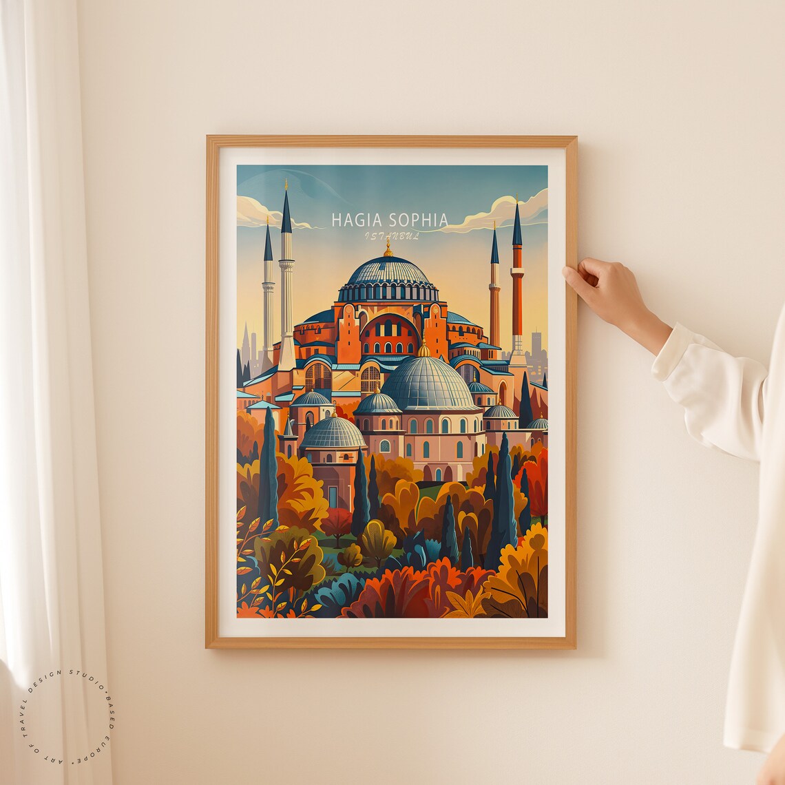 Hagia Sophia Istanbul Grand Dome Minarets Golden Hour Poster - Image 2