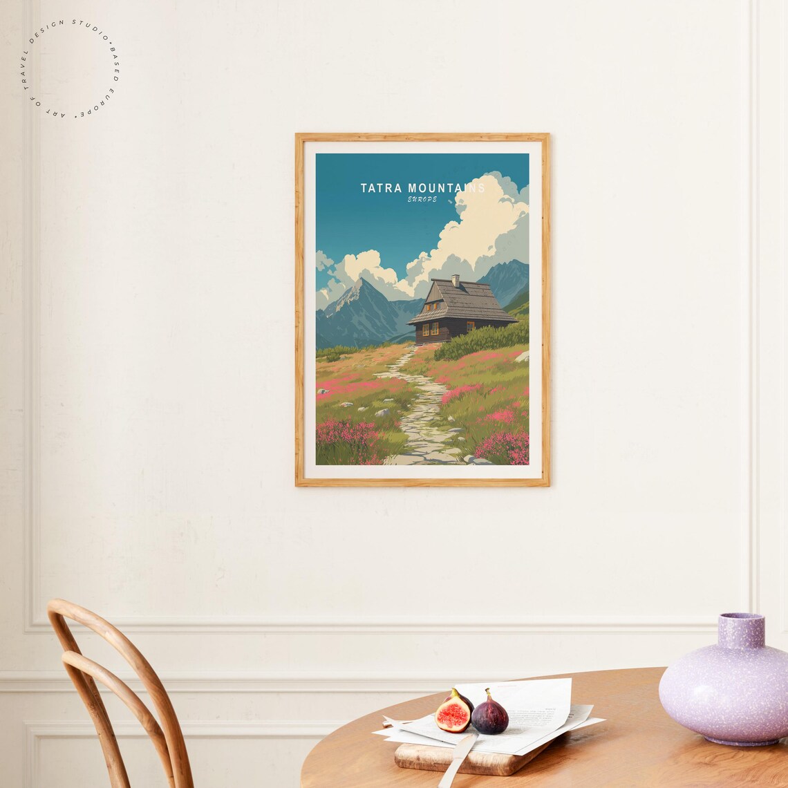 Tatra Mountains Europe Alpine Hut Flower Meadow Peaks Travel Poster - Image 4