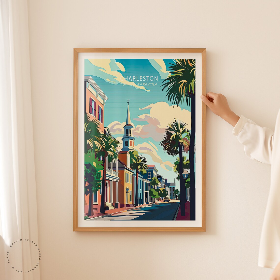 Charleston South Carolina Travel Poster Art Print - Image 2
