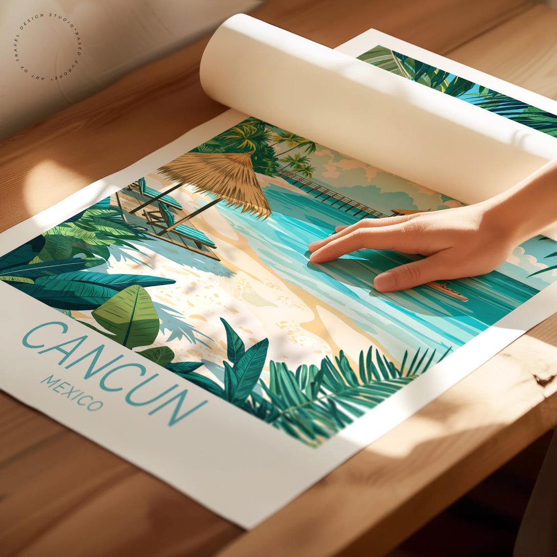 Cancun Yucatan Peninsula Travel Poster - Image 2