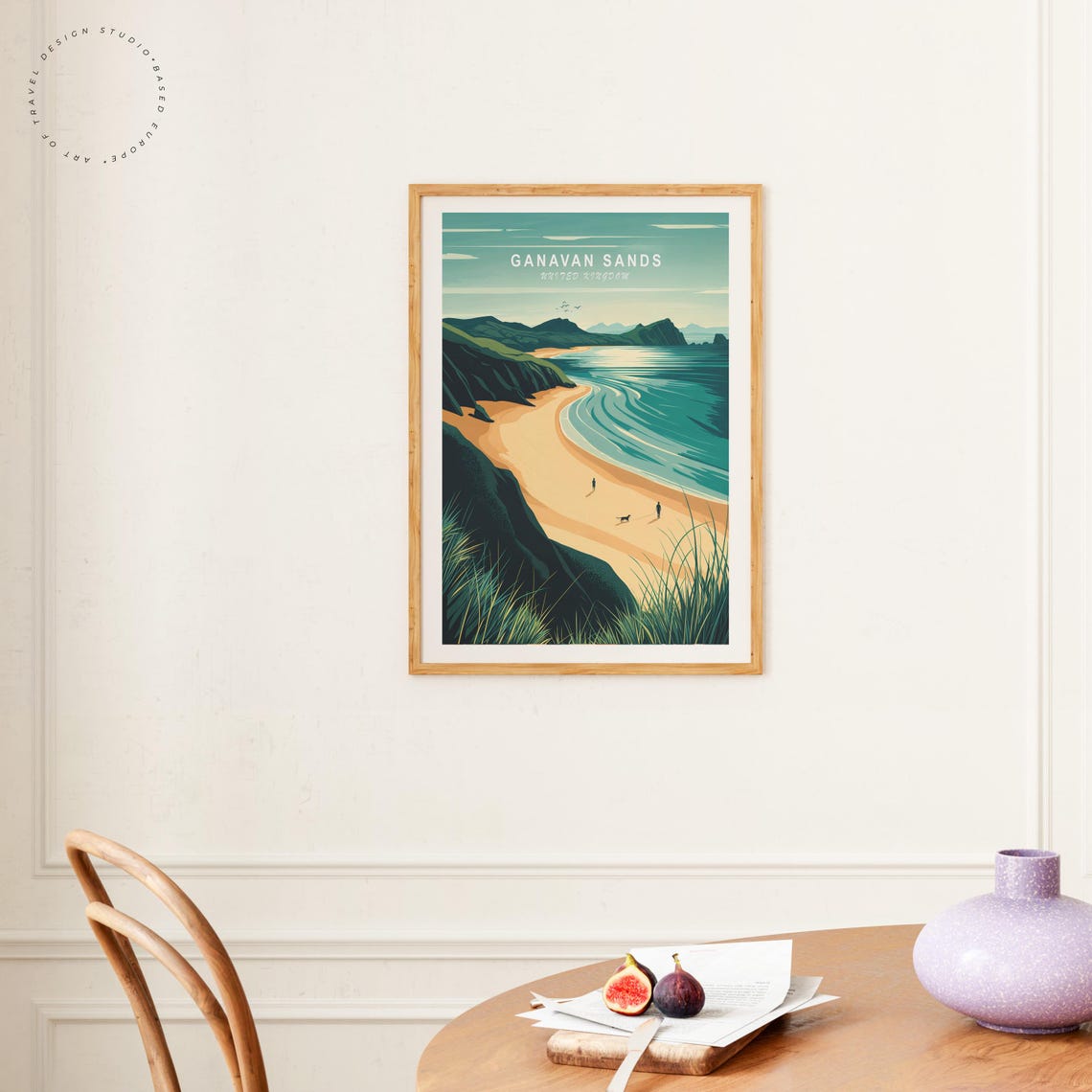 Ganavan Sands United Kingdom Golden Beach Sunset Walkers Dog Poster - Image 4