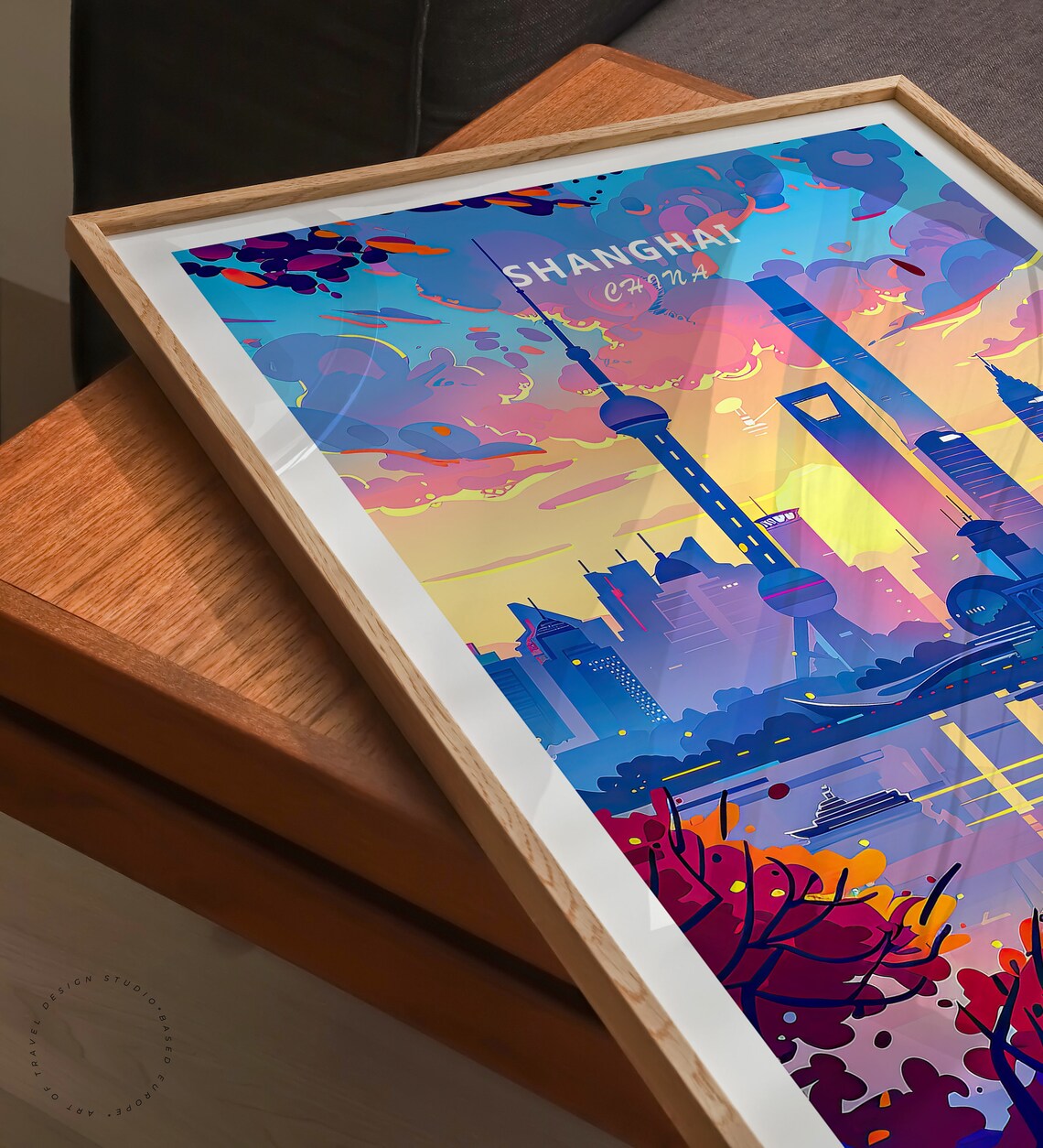 Shanghai Travel Poster, The Bund Home Decor - Image 3