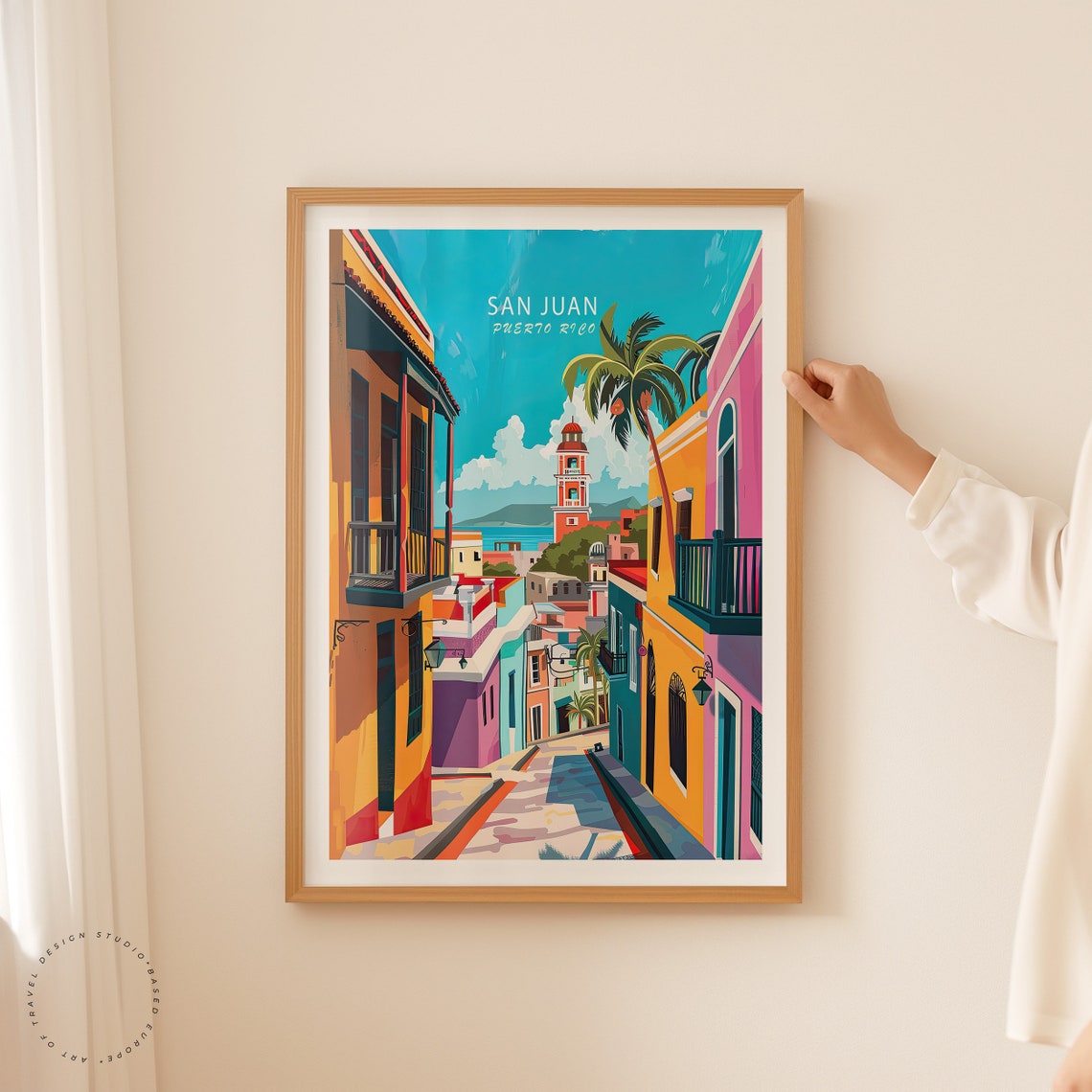 San Juan Travel Poster Puerto Rico Wall Art San Juan City Print Travel Home Decor Birthday Present Personalised Gifts - Image 2