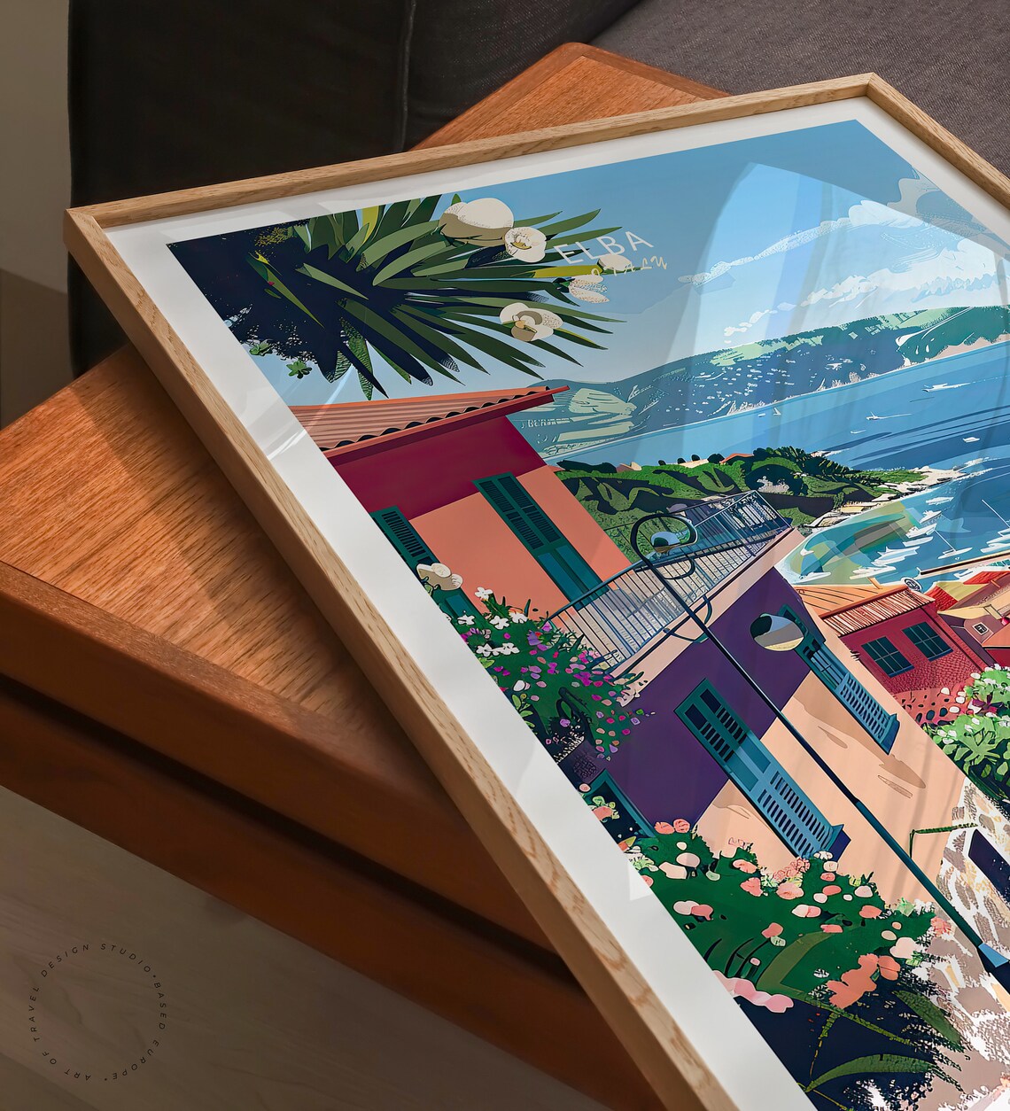 Elba Italy Seaside Town Bay With Sailboats In Tuscany Travel Poster - Image 3