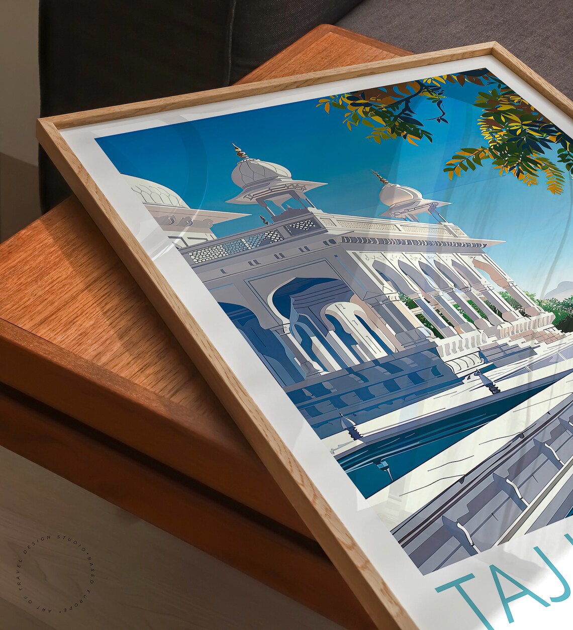 Taj Lake Palace Travel Poster India Wall Art Taj Lake Palace Print Wedding Gifts Birthday Present Travel Home Decor - Image 3
