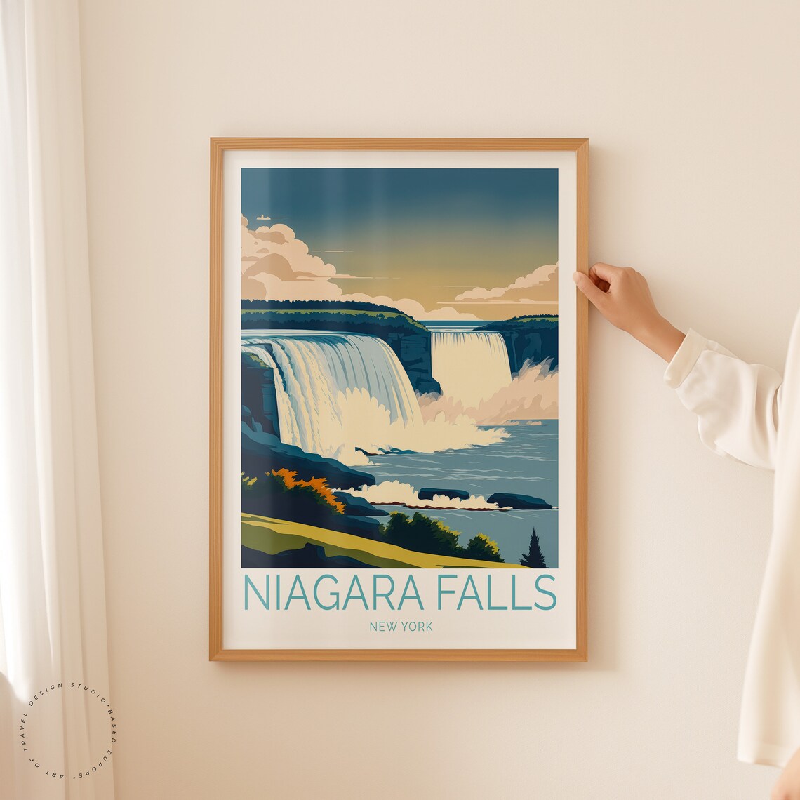 Niagara Falls Travel Poster, New York Wall Art - Image 2