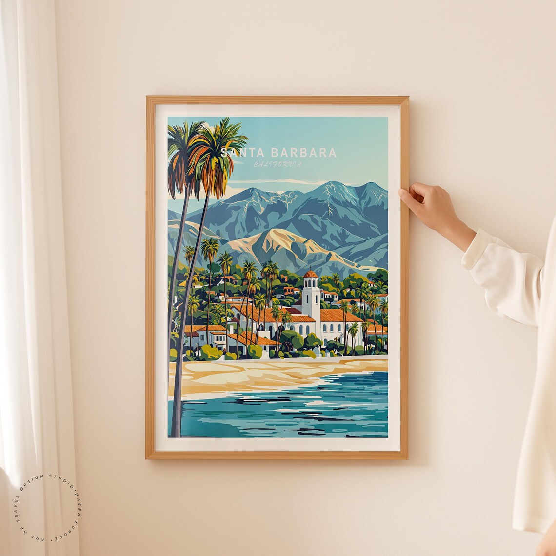 Santa Barbara Travel Poster, Custom Home Decor - Image 5