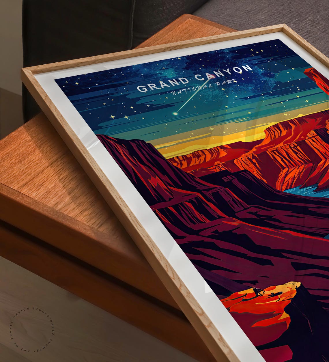 Grand Canyon National Park Starry Night Sky Over Canyon Poster - Image 3