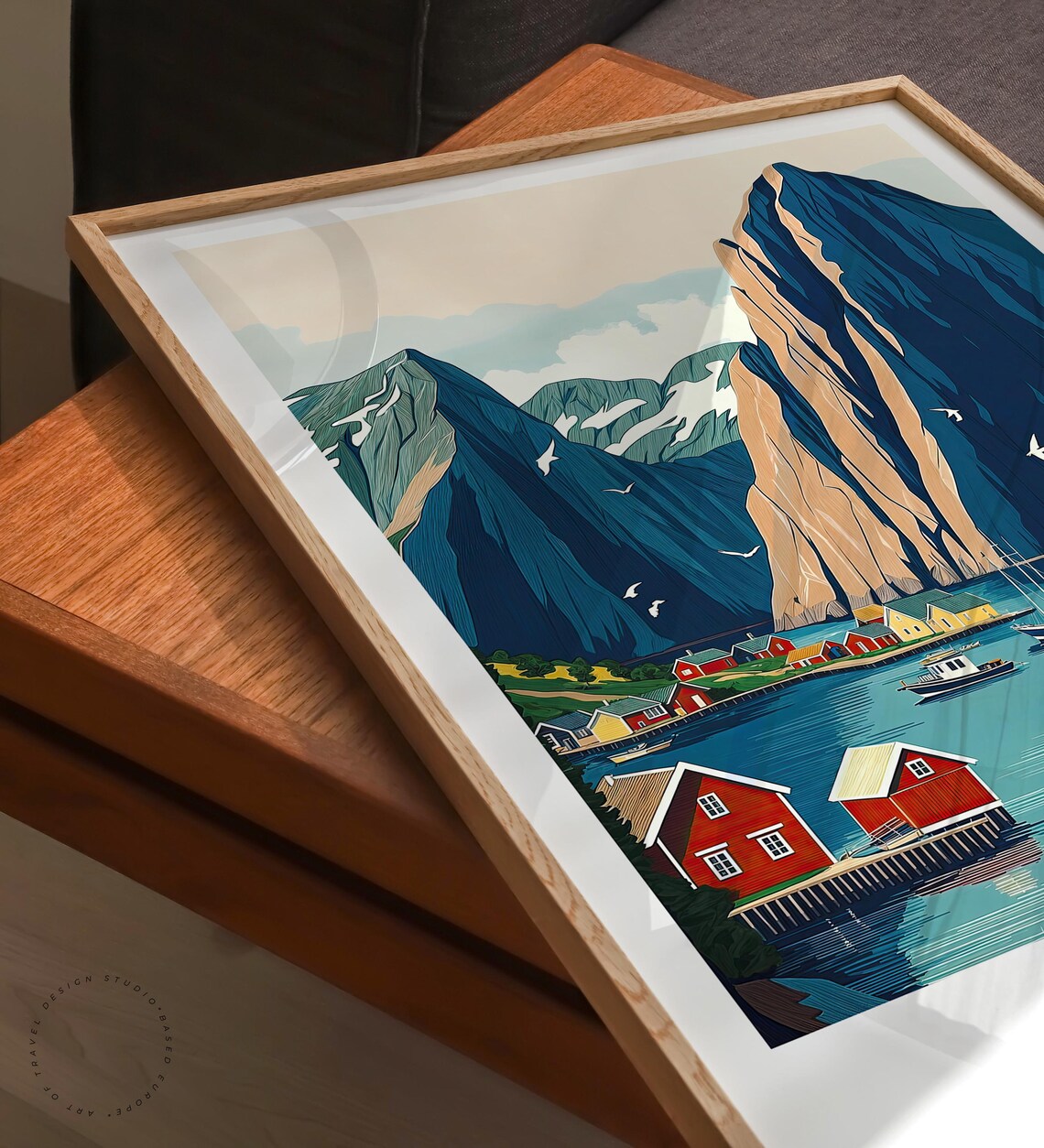 Norway Travel Poster, Fjords Coast Travel Poster - Image 3
