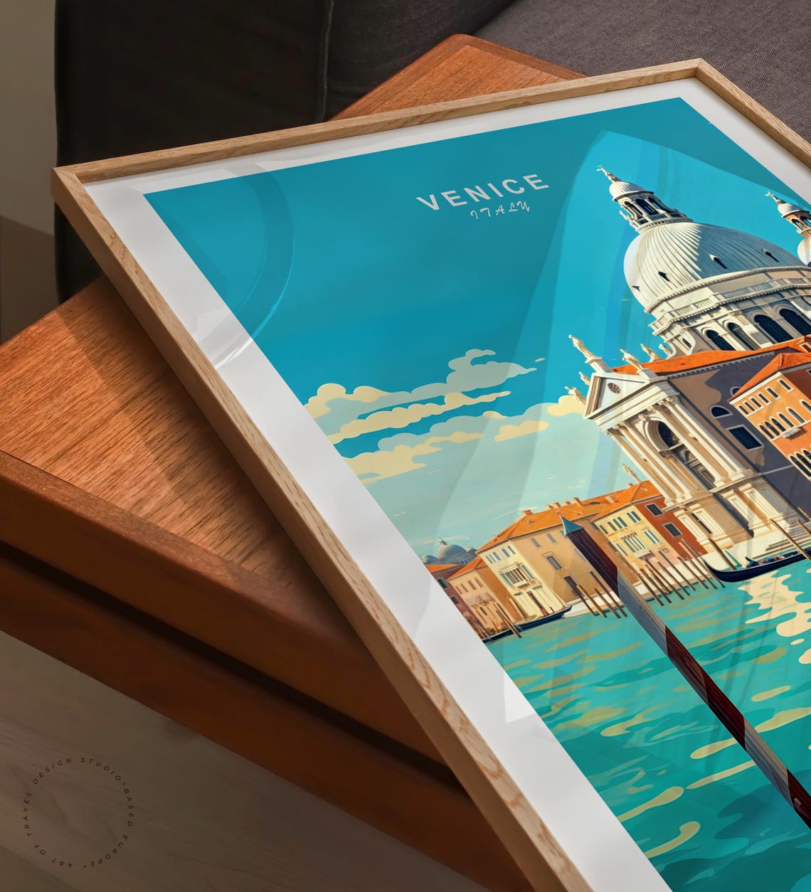 Venice Italy Santa Maria della Salute Basilica Gondolas Lagoon Poster - Image 6