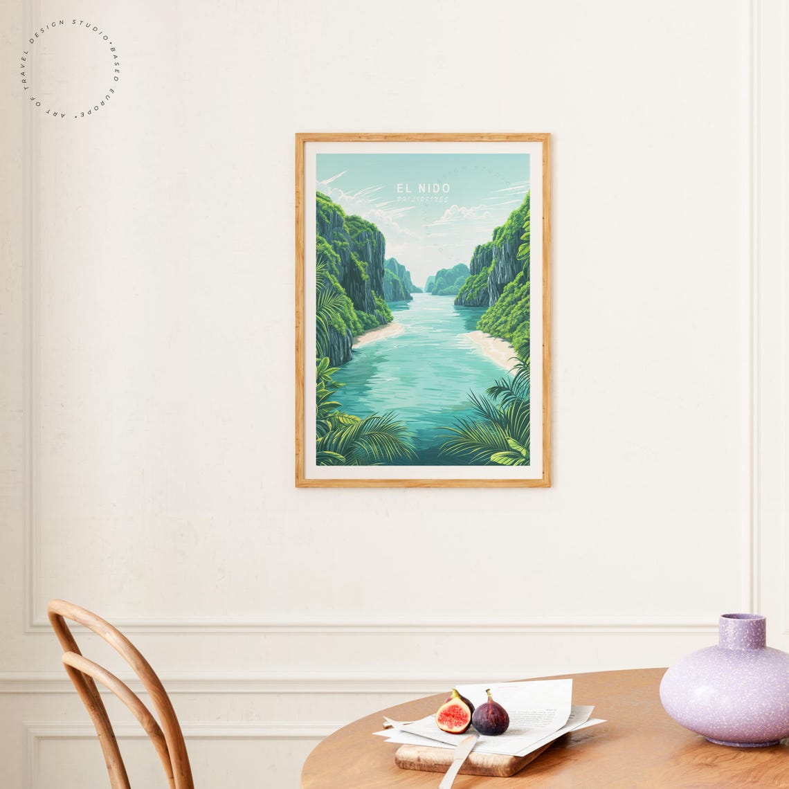 El Nido Philippines Turquoise Lagoon Limestone Cliffs Travel Poster - Image 4