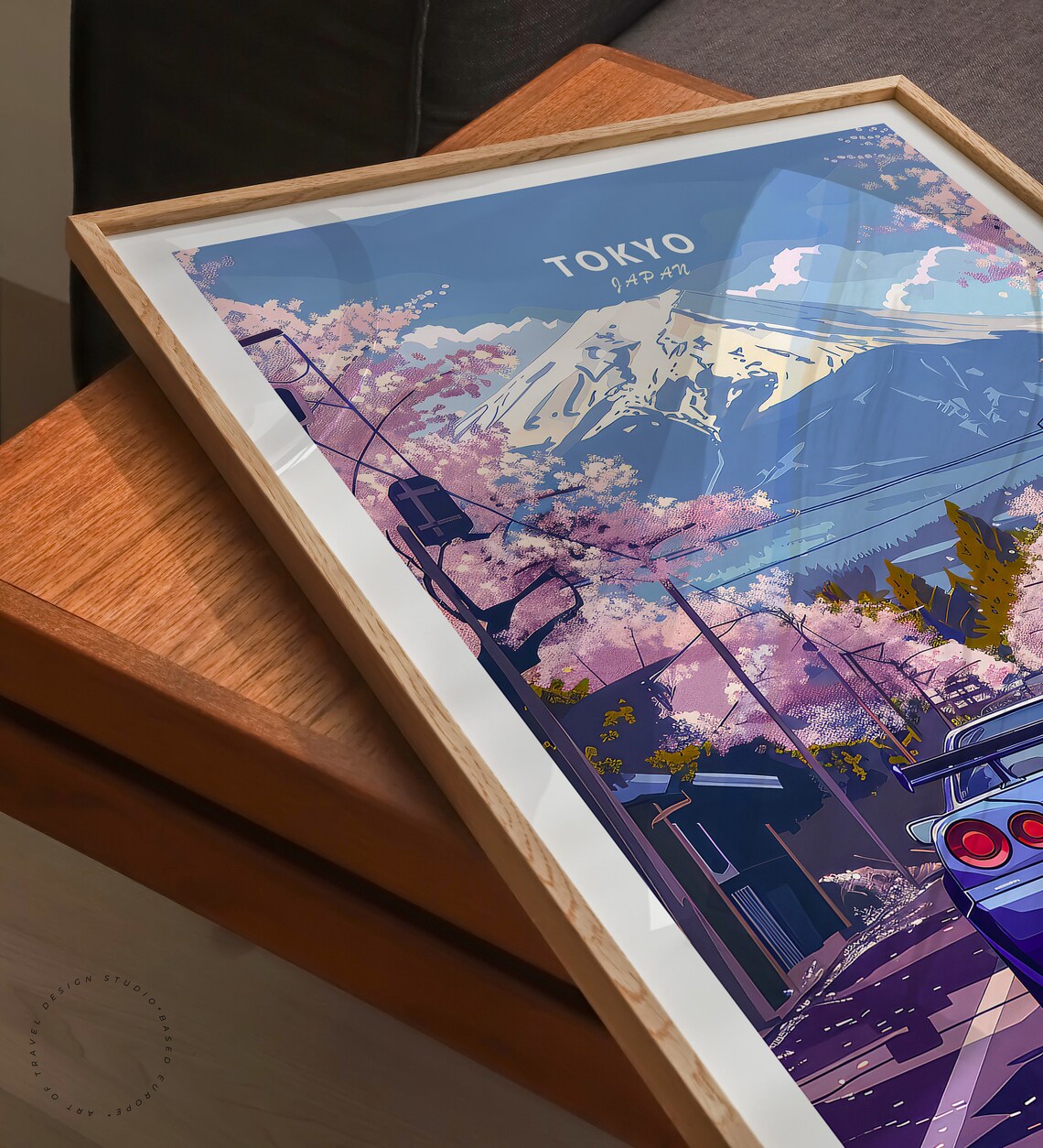 Tokyo Travel Poster, GTR 34 City Art Print - Image 3