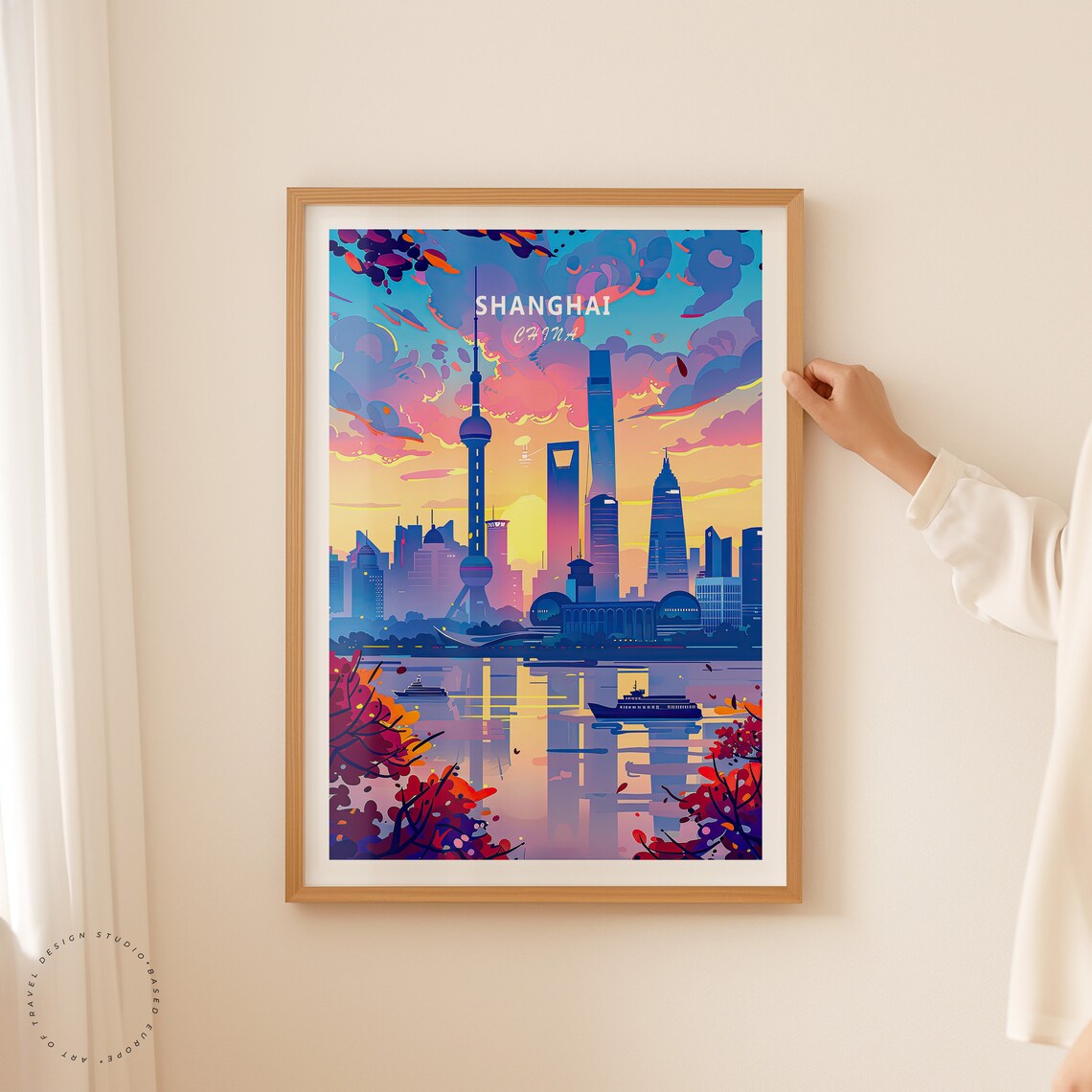 Shanghai Travel Poster, The Bund Home Decor - Image 2