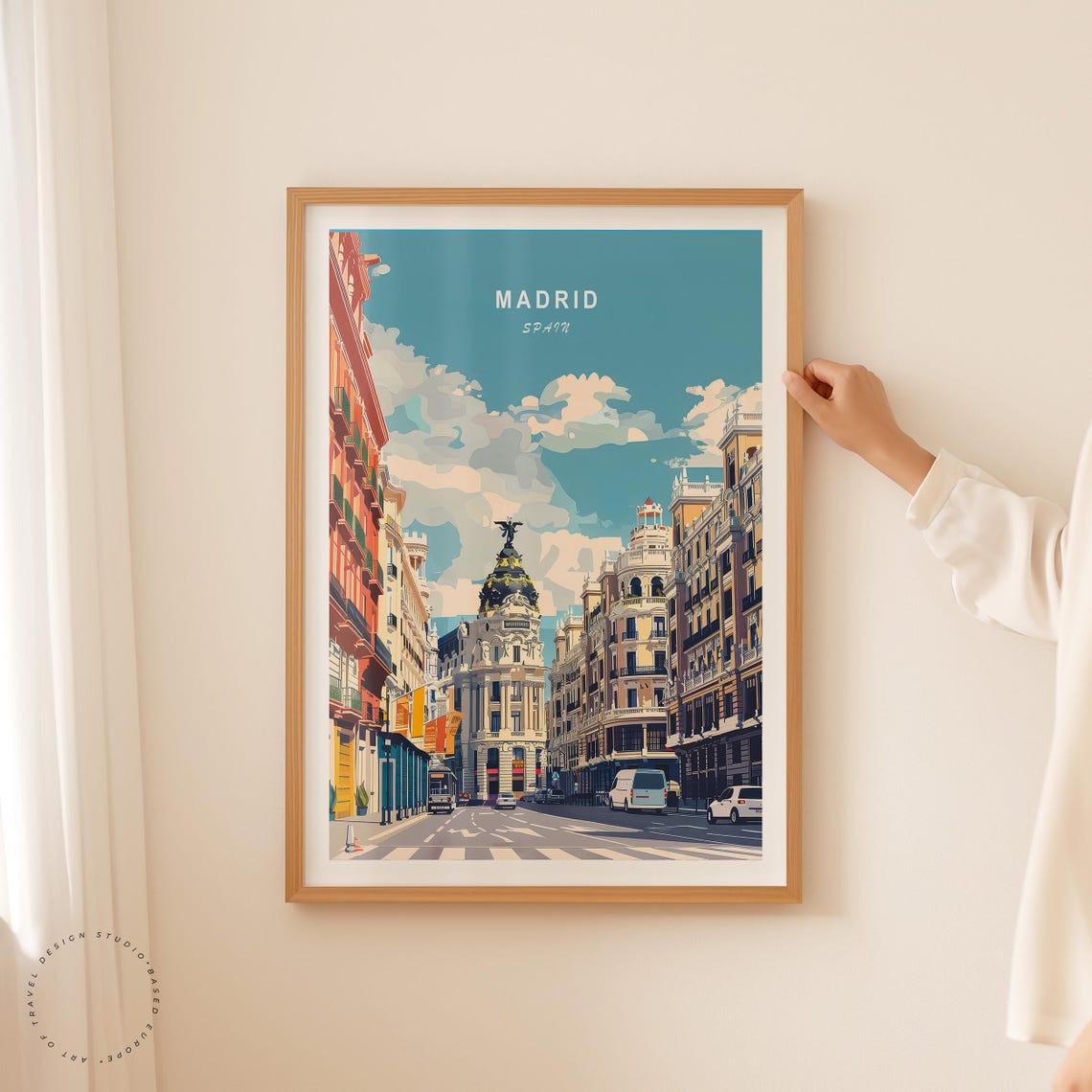 Madrid Spain Gran Via Metropolis Building Downtown City Poster - Image 2