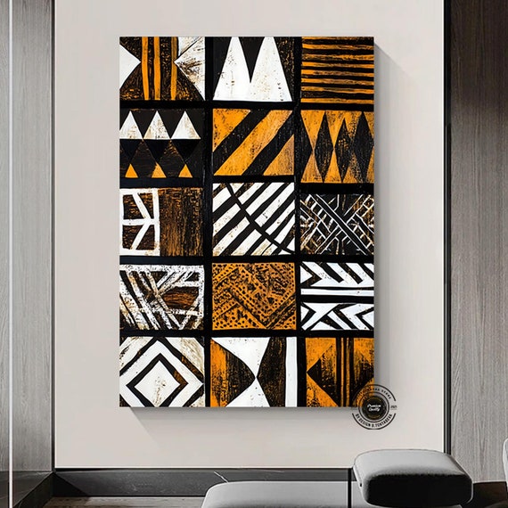 African Culture Wall Art Decor Tribal Abstract Canvas Africa Gift Home