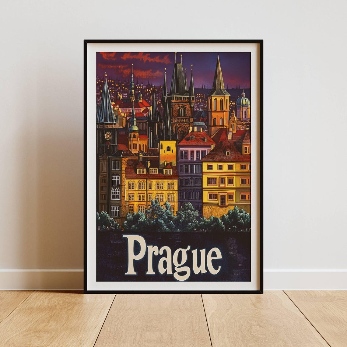 Prague Travel Poster, Europe Travel Gift - Image 3
