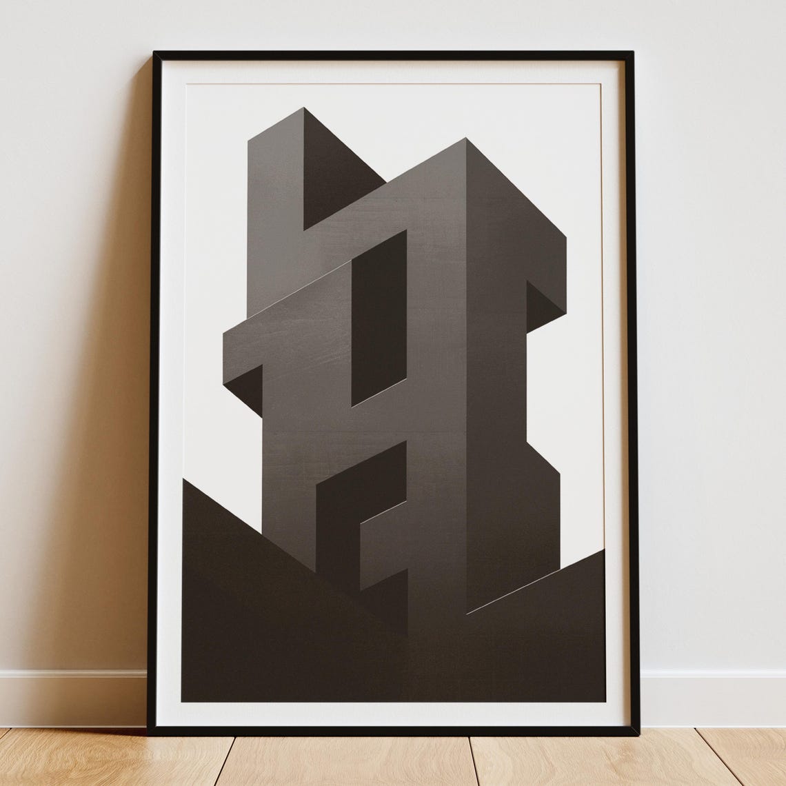 Modern Geometric Abstract Poster, Minimalist Shapes - Image 3