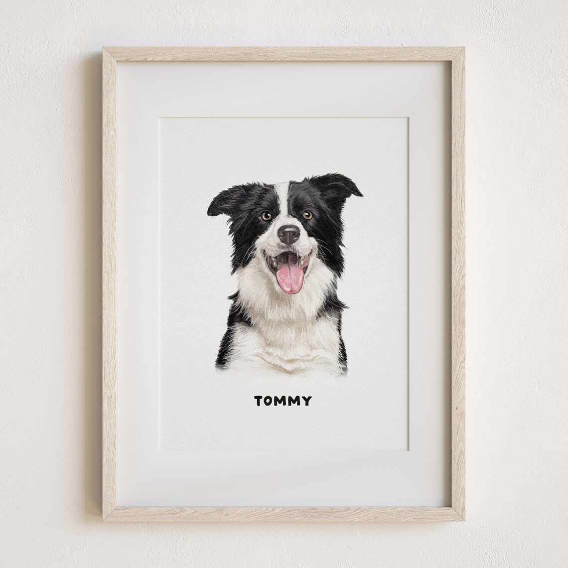 Personalized Pet Portrait Watercolor Puppy Art Print