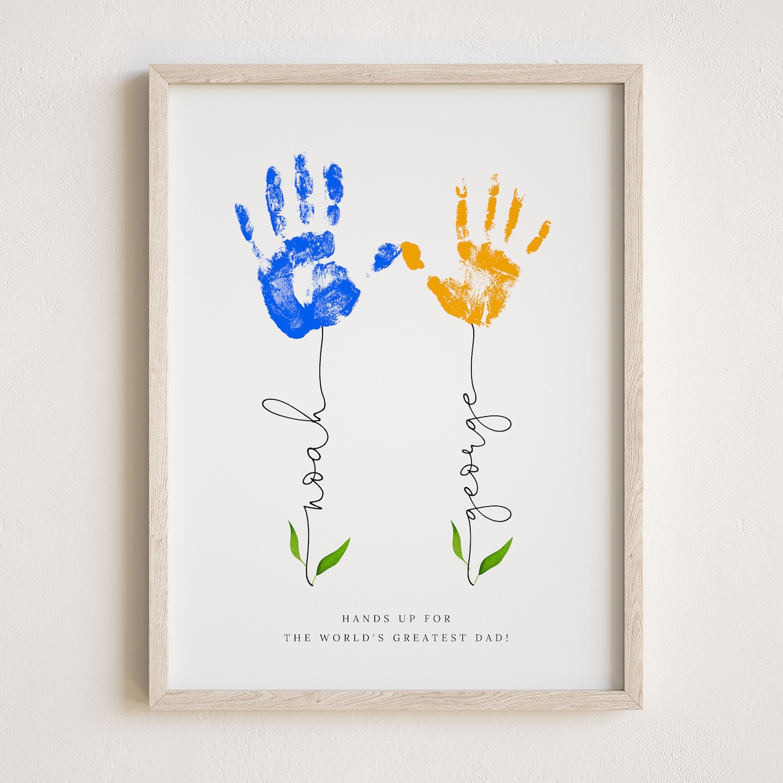 Personalized Handprint Daddy Gift, Father's Day Print