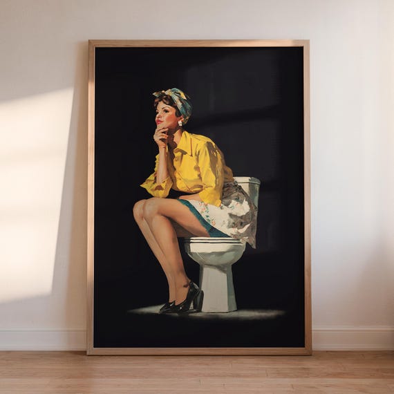 Funny Bathroom Art, Toilet Humor Poster