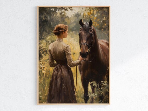 Historical Horse Portrait, Vintage Equestrian Art Print