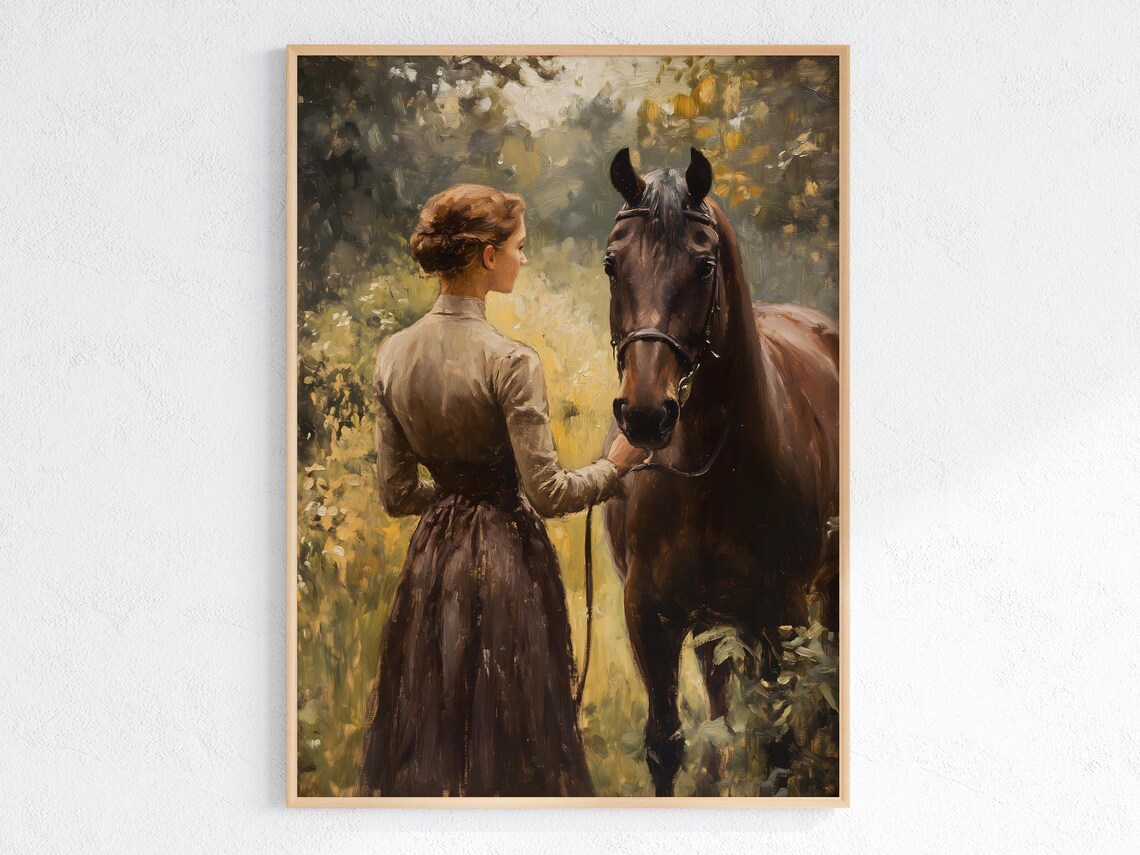 Historical Horse Portrait, Vintage Equestrian Art Print
