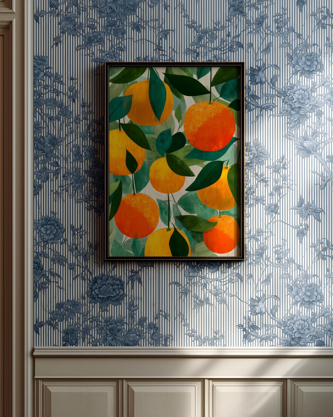 Orange Kitchen Art, Modern Fruit for Summer - Image 3