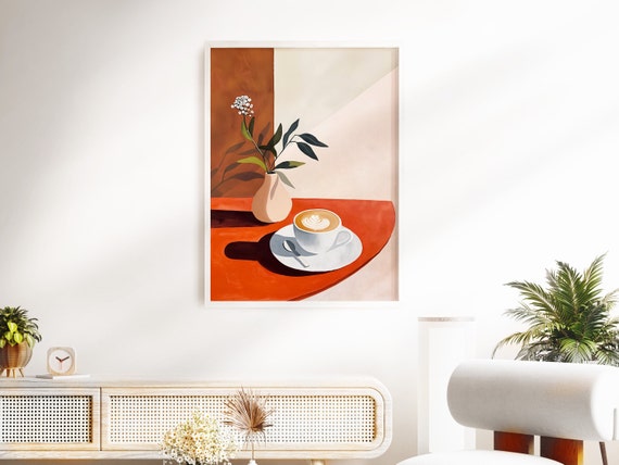 Coffee Cup Boho Wall Art Coffee Poster Kitchen Decor Coffee Lover Boho Poster Home And Cafe Decor Minimalist Espresso Coffee Prints