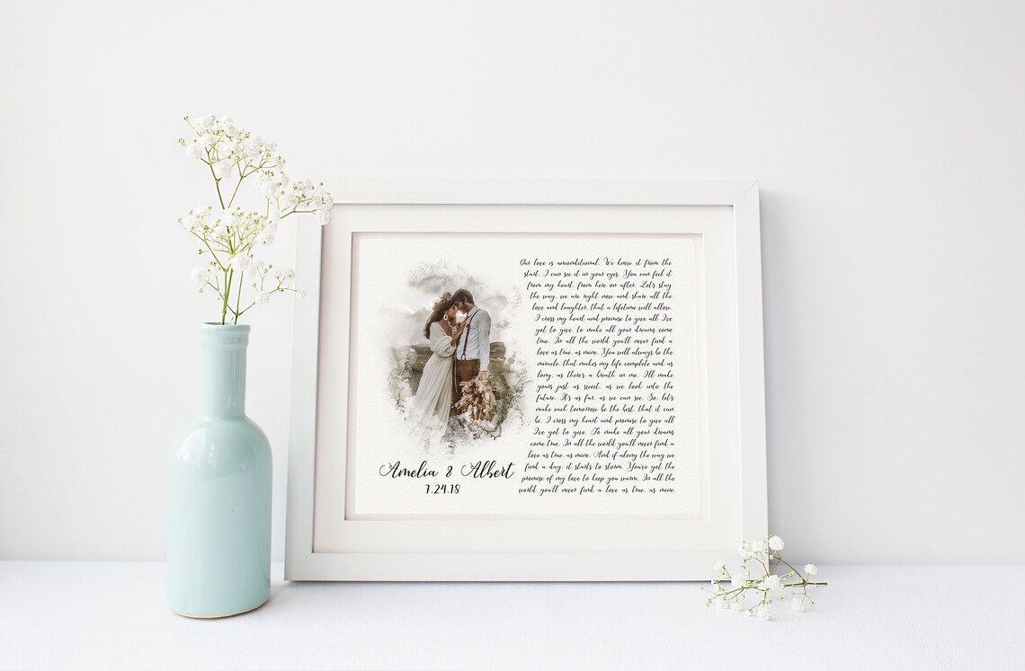 Dance Me to the End of Love by Leonard Cohen Wedding Photo Wall Art - Image 4