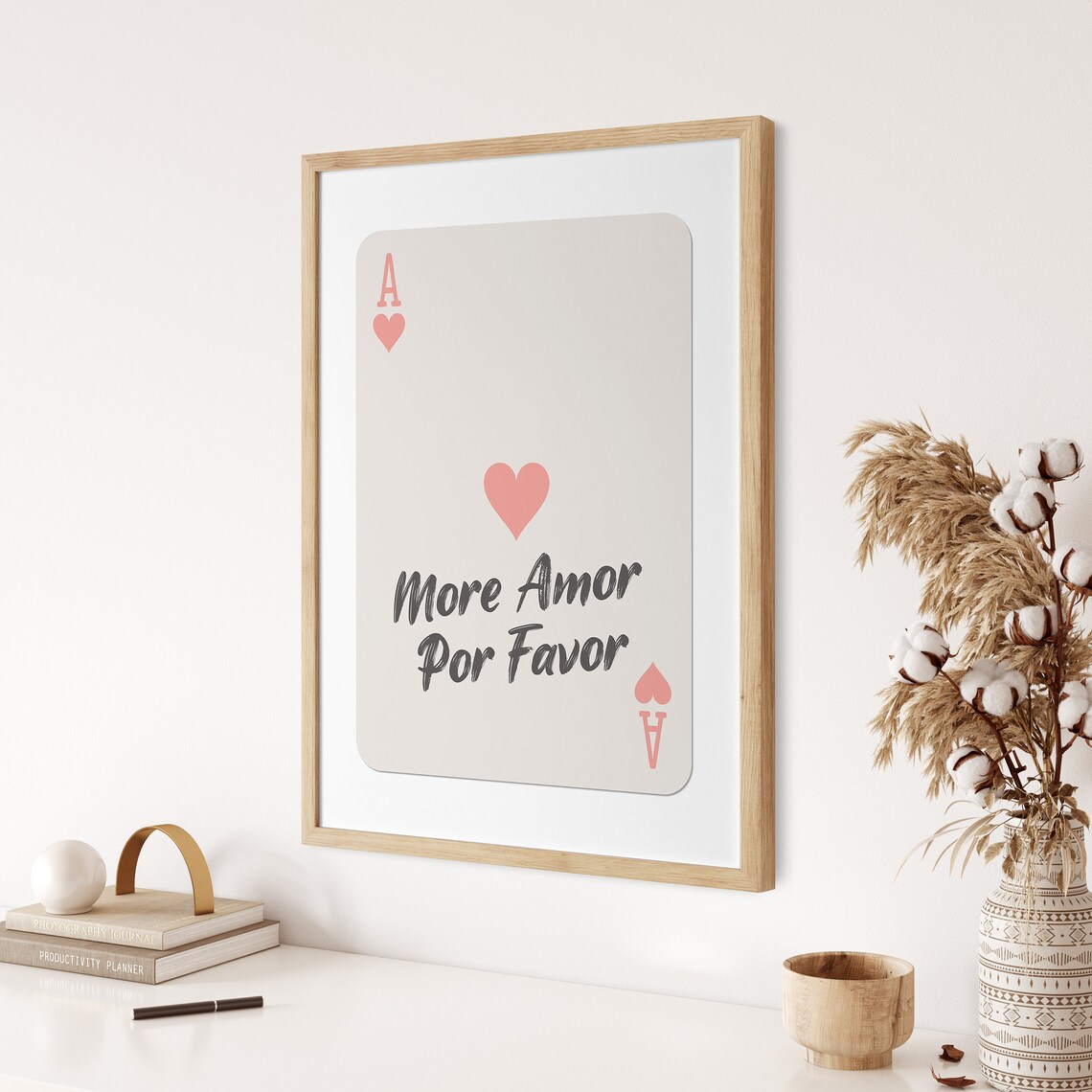 Ace Of Hearts Love Quote Retro Card Art Print - Image 2