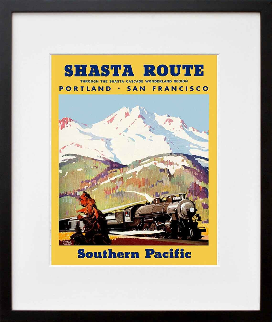 Train Vintage Travel Poster, San Francisco Portland