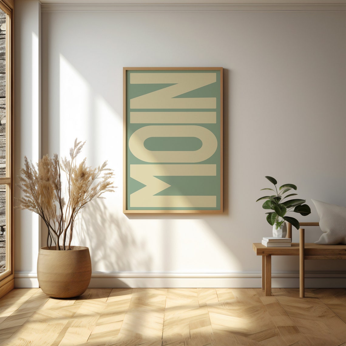 Moin Hamburg Travel Poster, Sage Green Beige - Image 3