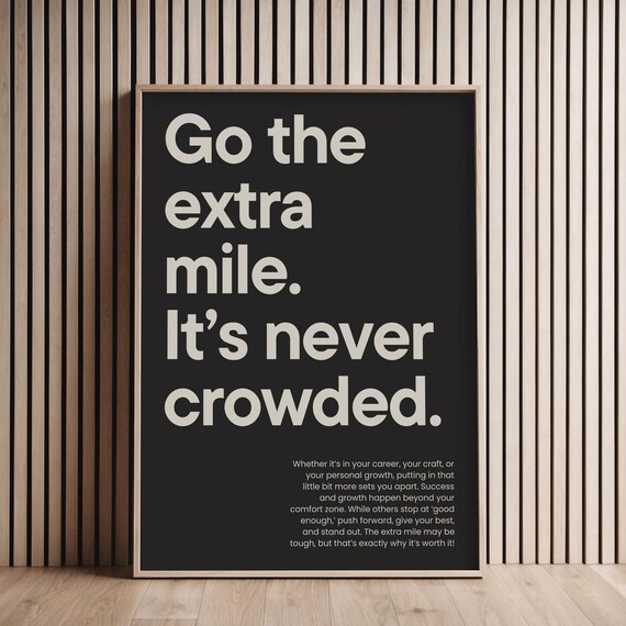 Go The Extra Mile Motivational Fitness Art Print
