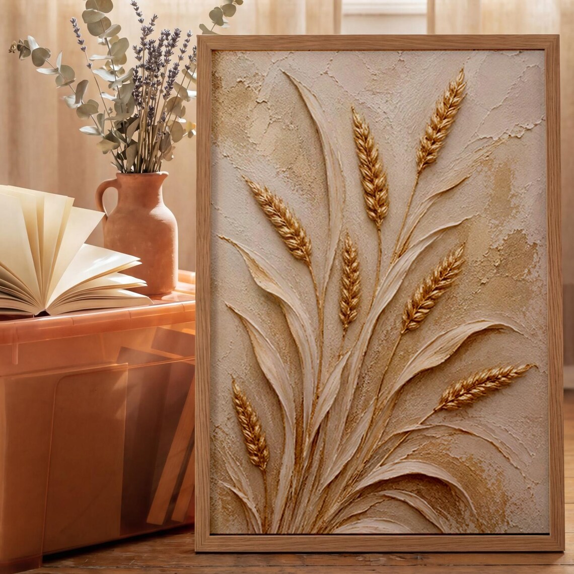 Wheat Poster Print, Rustic Farmhouse Decor