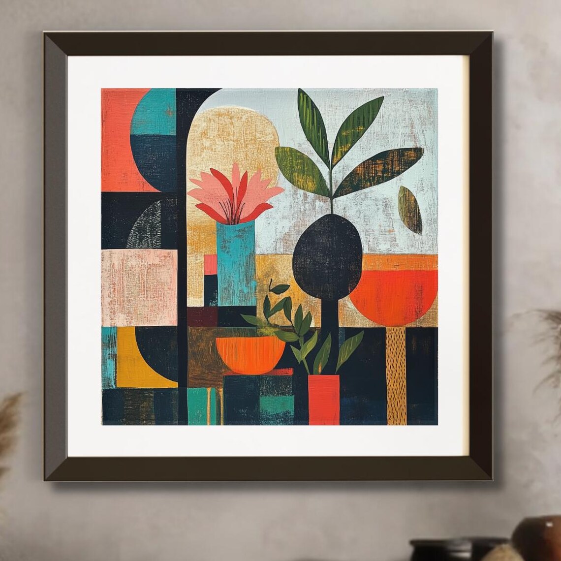 Midcentury Modern Abstract Botanical, Art Print