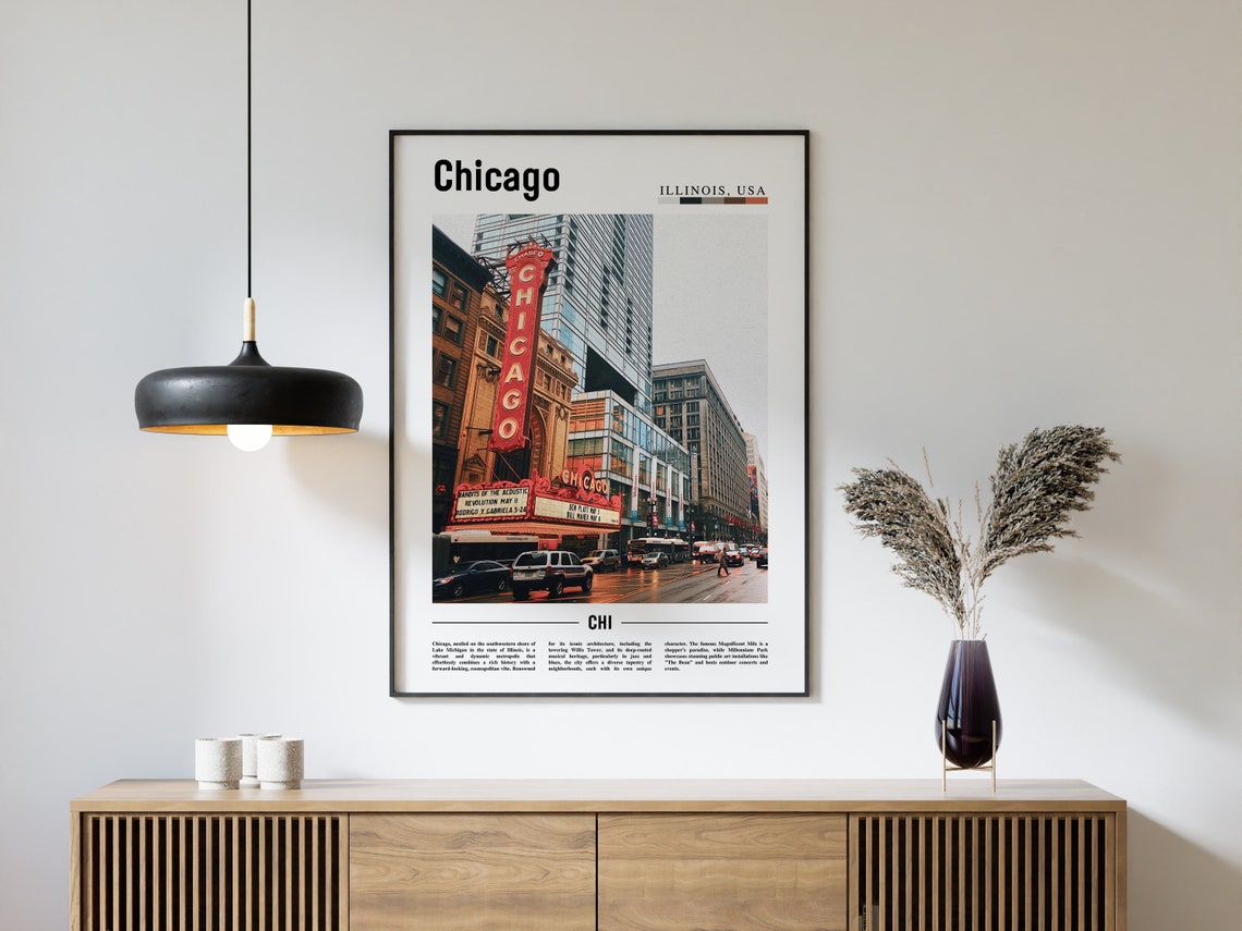 Chicago Print Chicago Poster Chicago Wall Art United States Photo United States Poster United States Print - Image 4